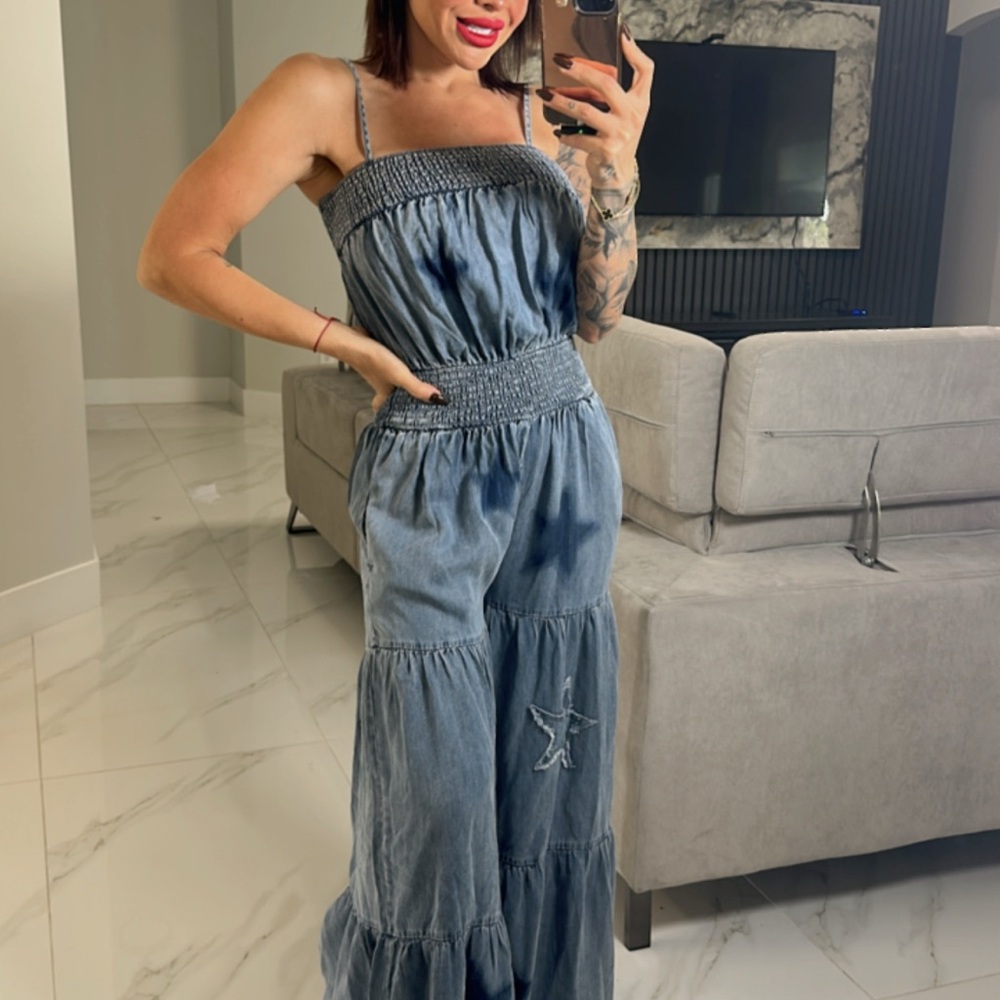 Blue Denim Jumpsuit